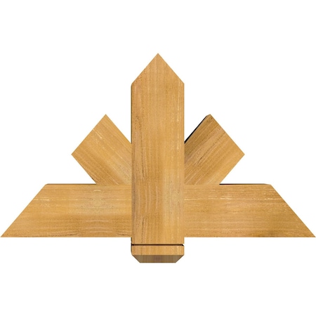 Ekena Millwork Kennewick Rough Sawn Timber Gable Bracket, Western Red Cedar, 36"W x 21"H x 6"D x 6"F, 14/12 Pitch GBW036X21X0606KEN00RWR